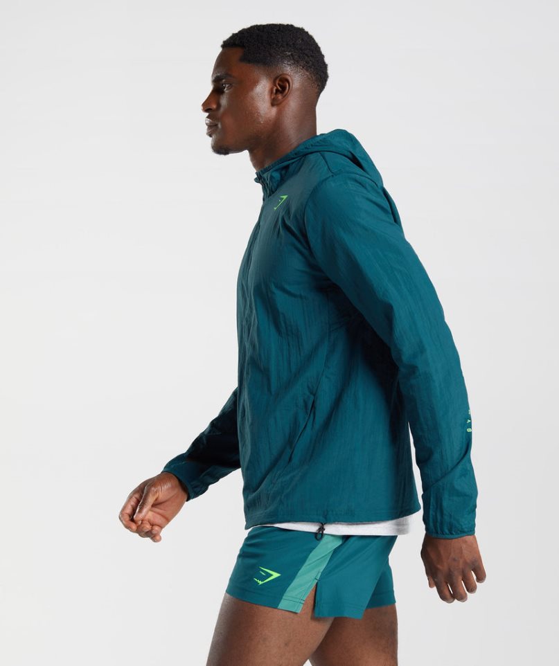 Men's Gymshark Sport Windbreaker Turquoise | NZ 5AVGEP